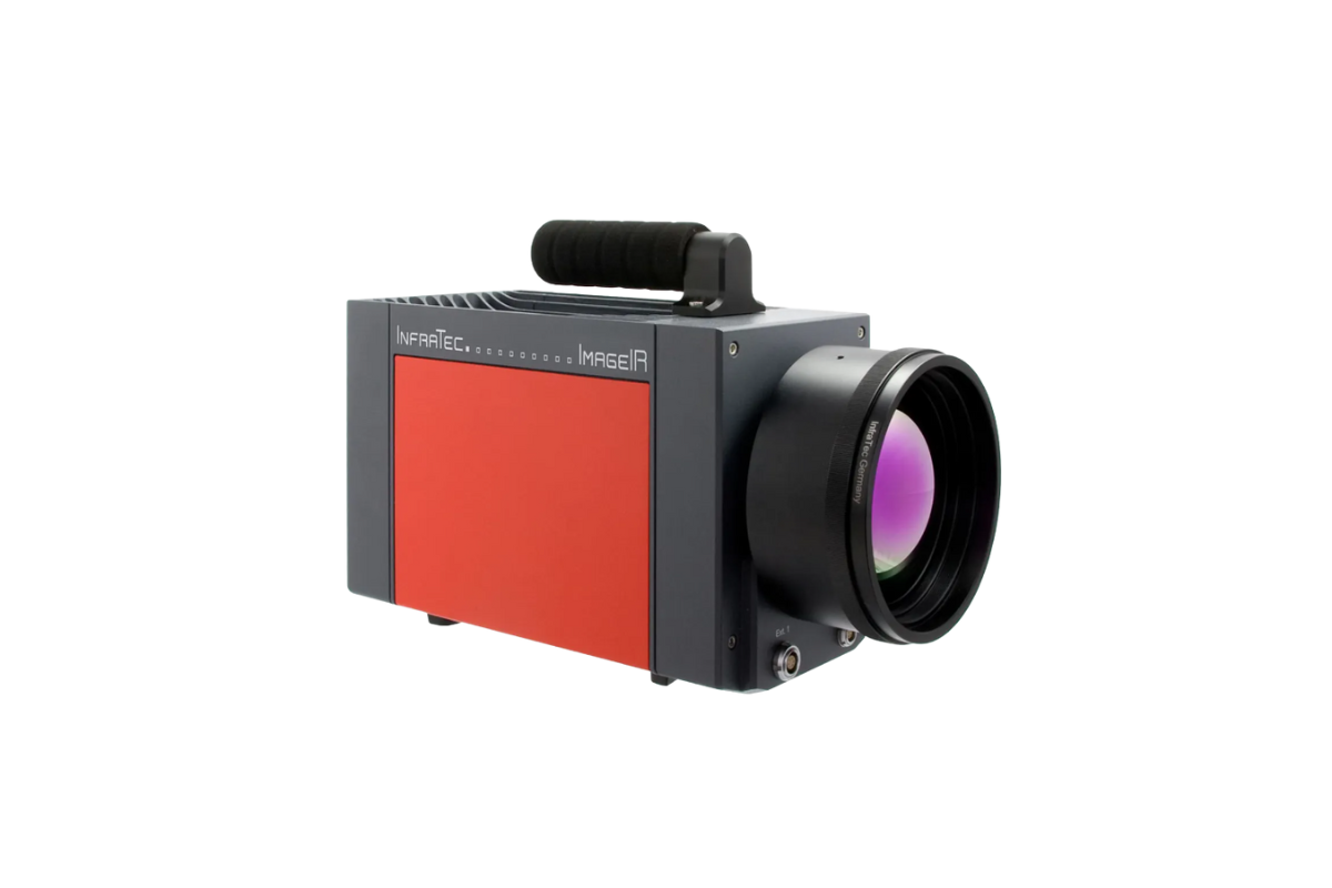 InfraTec ImageIR 8300 camera with lens side view