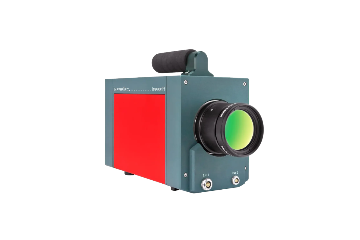 InfraTec ImageIR 9300 camera with lens, side view
