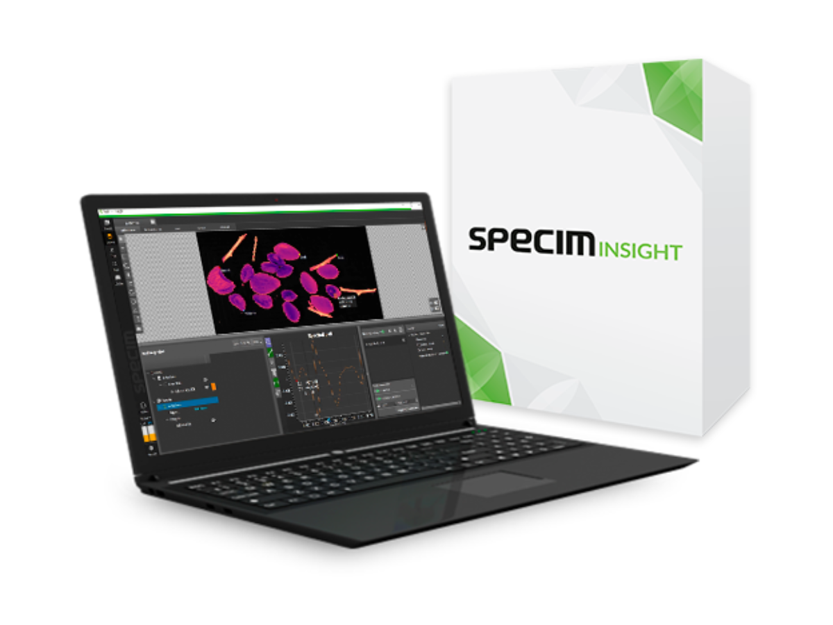 SpecimINSIGHT product box and user interface displayed on laptop