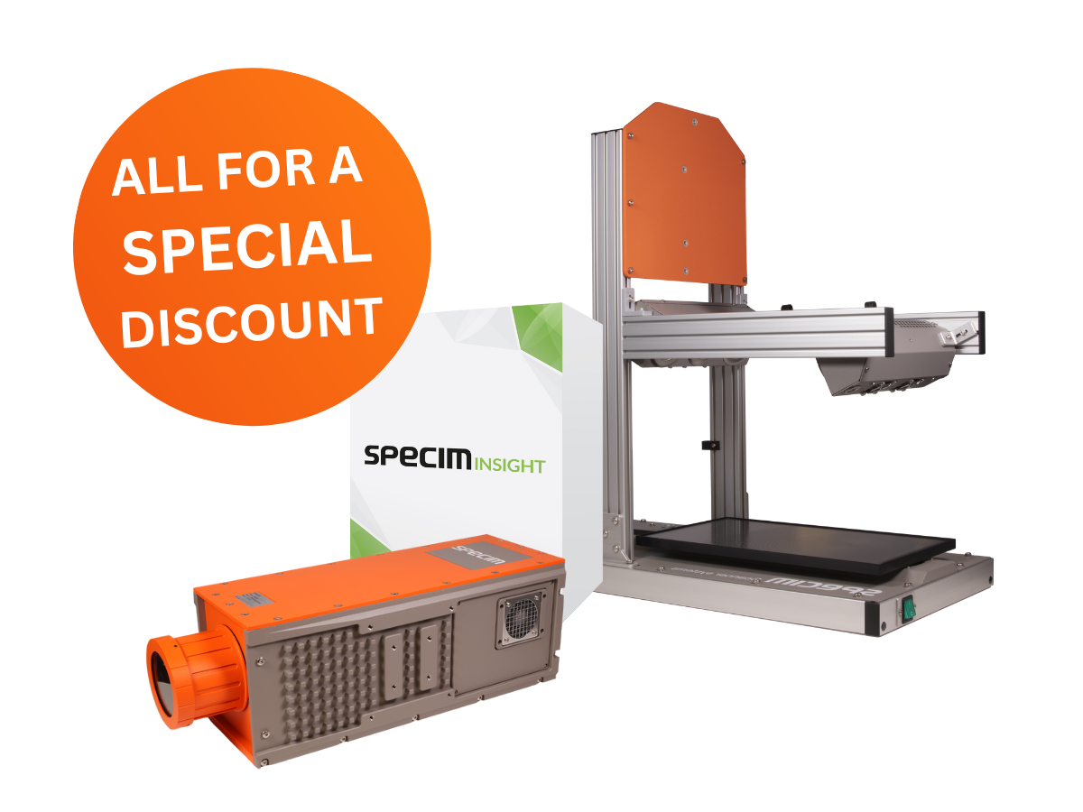 Bundle one components including Labscanner 40x20, SWIR hyperspectral camera, Specim insight product box