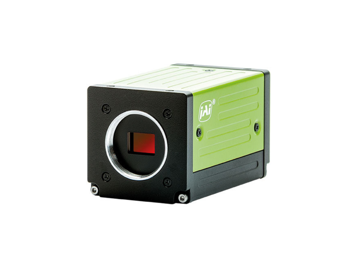 JAI apex series prism-based line scan camera front view, no objective lens